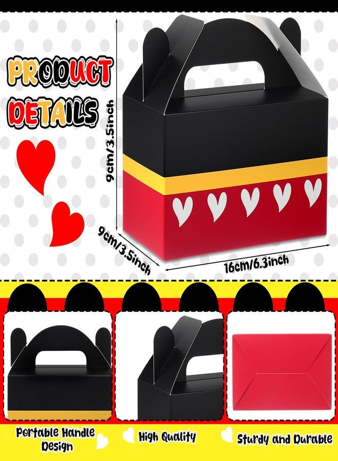 Affrolling 24 Packs Cartoon Mouse Party Gift Bags with Handle Mouse Theme Party Favors Goodie Candy Treat Paper Boxes for Birthday Decoration Supplies - Image 2